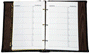 Black Alligator Desk 3-Ring Address Book Inside, Address Book Pages