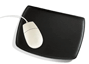 Black Leather Computer Mouse Pad