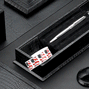 Black Croco-Grain Leather Desk Stationary Set