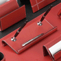 Leather Red Multi Pen Stand