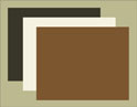 black, white, brown and light green blotter paper refills