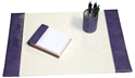 Small Croco-Embossed Leather Desk Pad Set, 3-Piece Croco Leather Desk Blotter Collection